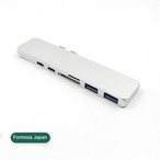 Formosa Japan 2 × USB-C to USB3.0 SDカード microSDカード 2 × USB-C アダプタ スペースグレイ I