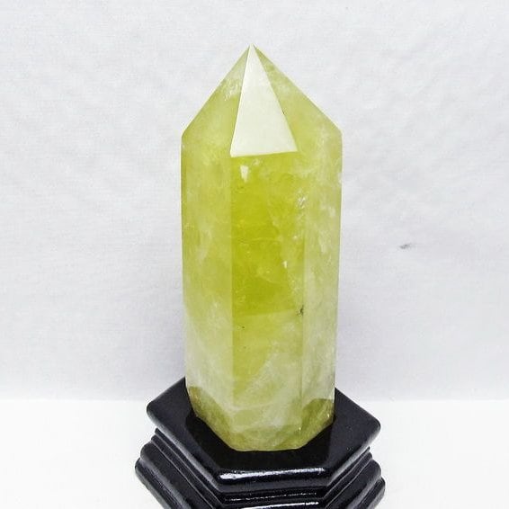 シトリン 六角柱 シトリンクォーツ ポイント 台座付属 一点物 152-4186