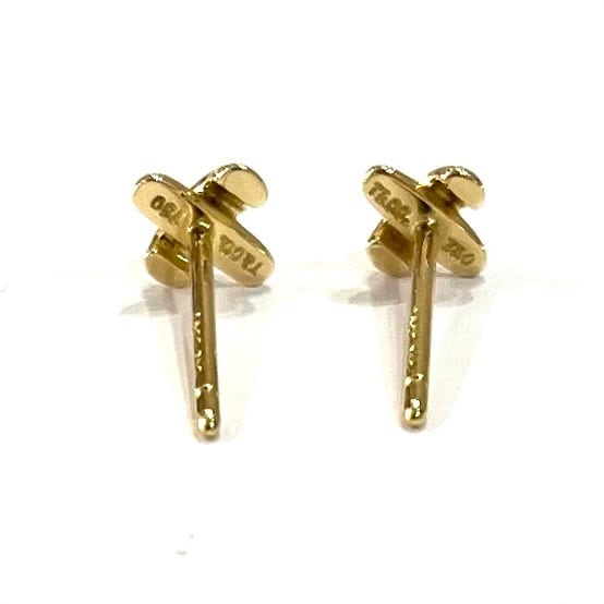 TIFFANY & Co.】【18k 750】2894 ティファニー クロスステッチ ピアス