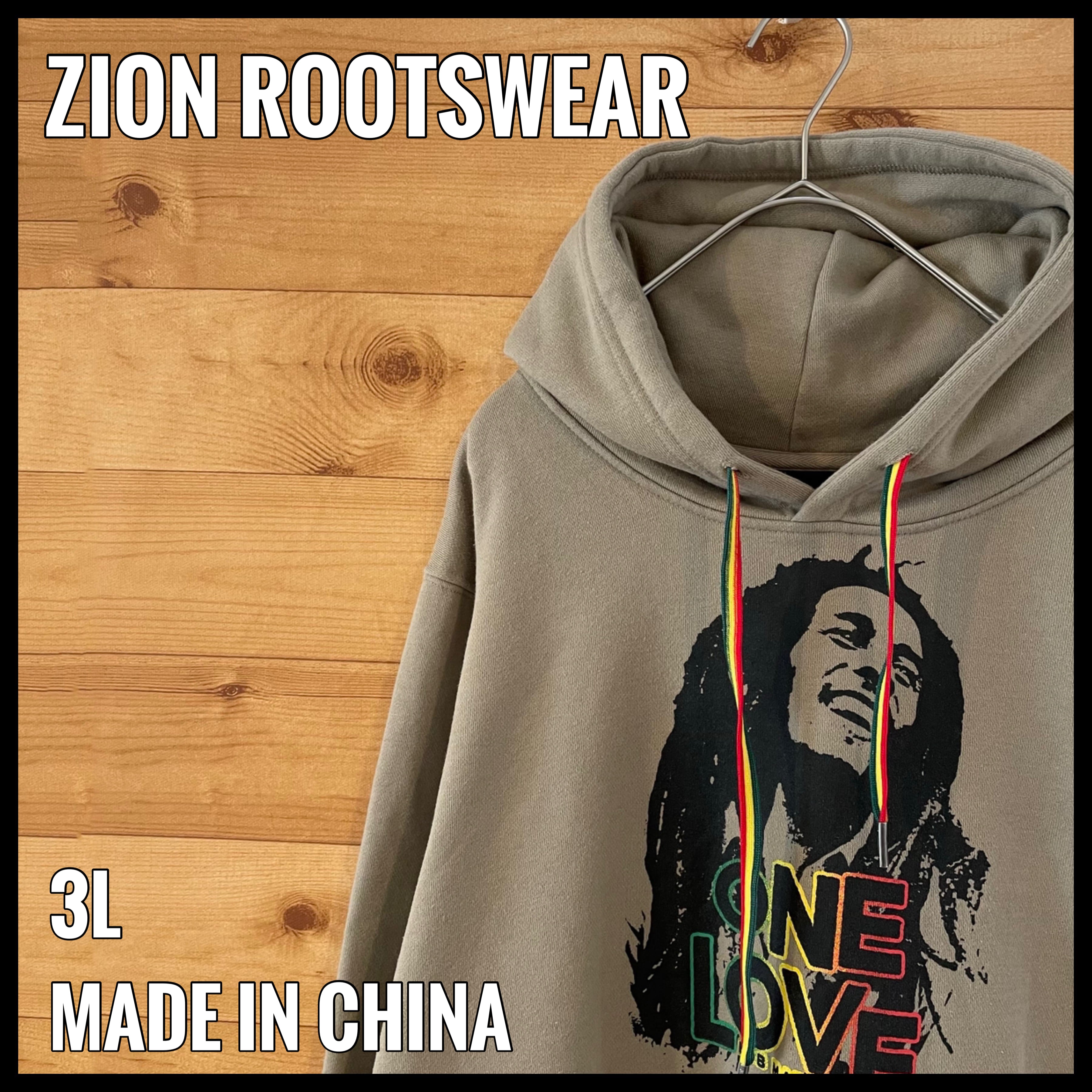 ZION ROOTSWEAR BOB MARLEY プリントスウェットパーカーC…目立つ傷汚れ