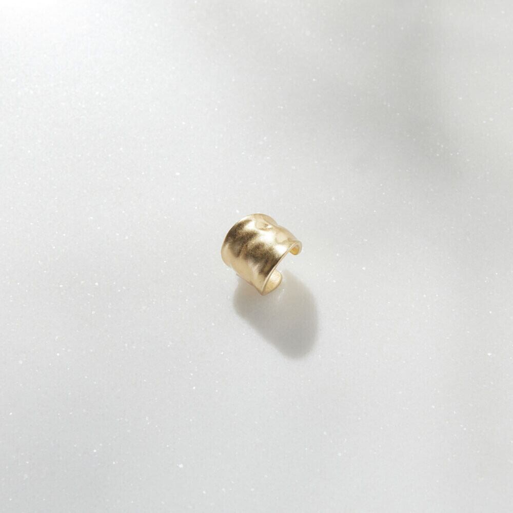 Brass dent ear cuff