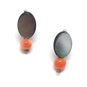 落ち着いた印象を与えるデザイン！シェル珊瑚チタンピアス＆イヤリング sl3_6_5_0514tp05-sl3_6_1_0514te06