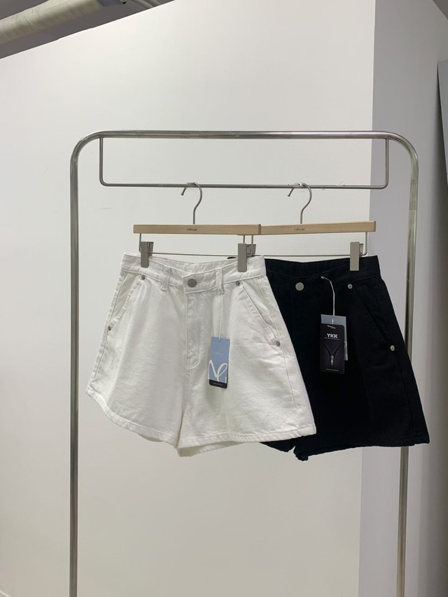 (予約) mellounge  / Lunch short denim pants 2color