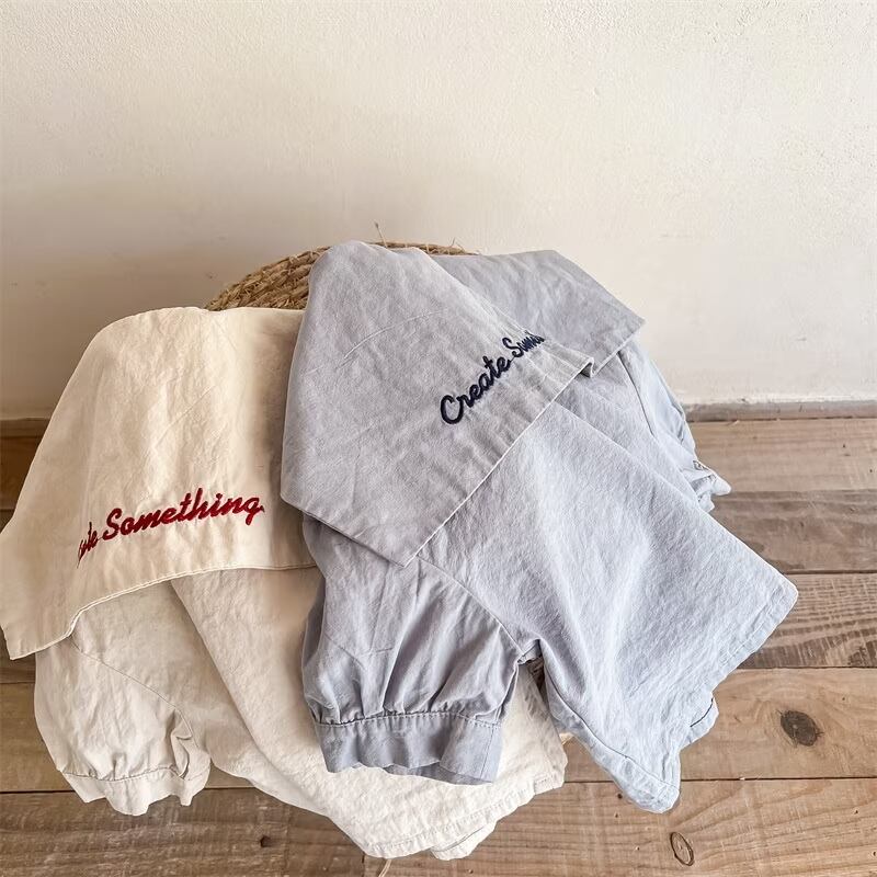 【発注】セーラー服風カラー刺繍トップス