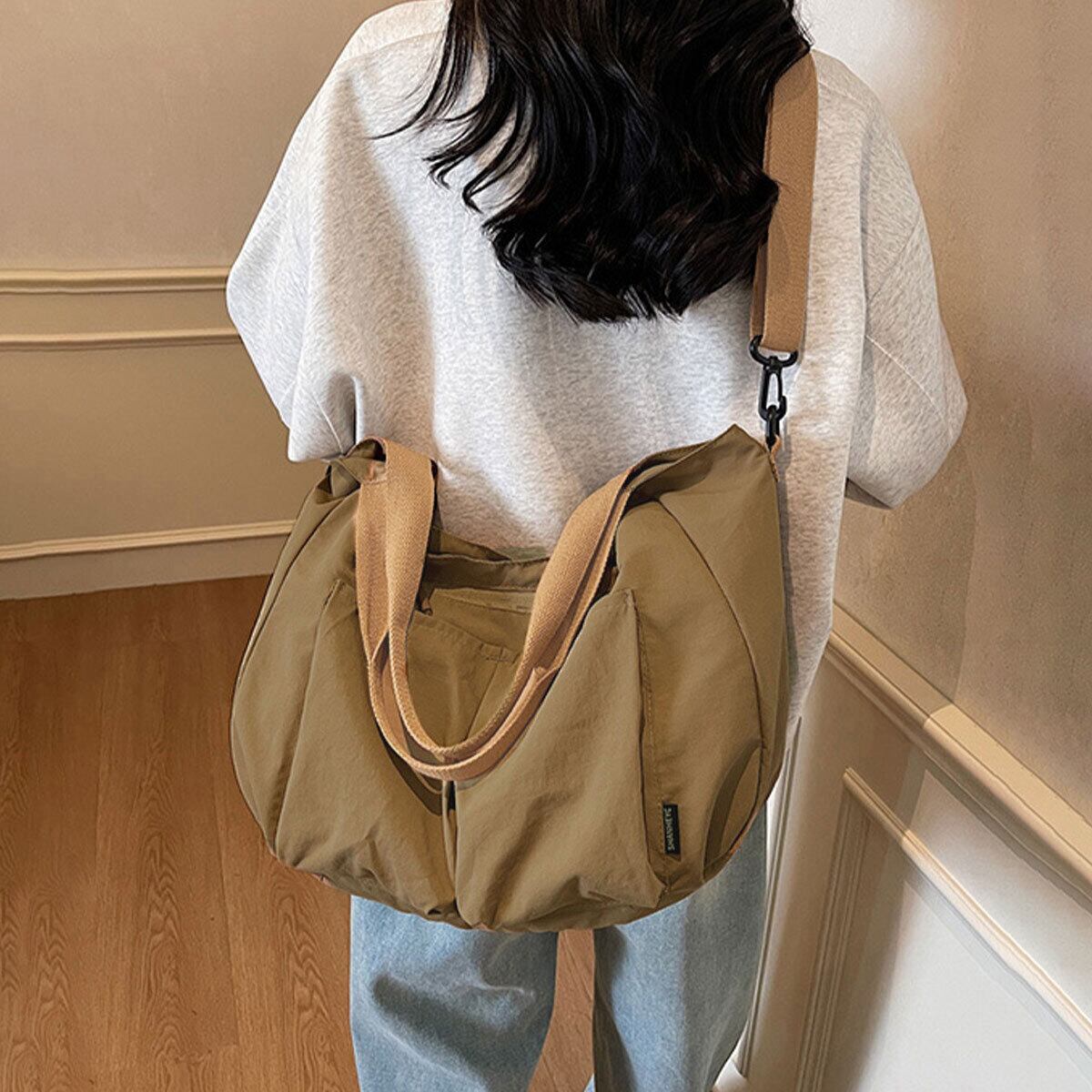 ナイロン トートバッグ 大容量 軽量 レディース メンズ 韓国 ショルダーバッグ 大人 カジュアル 通勤 通学 A4対応 ホーボーバッグ マザーズバッグ おしゃれ 大人可愛い 大人女子