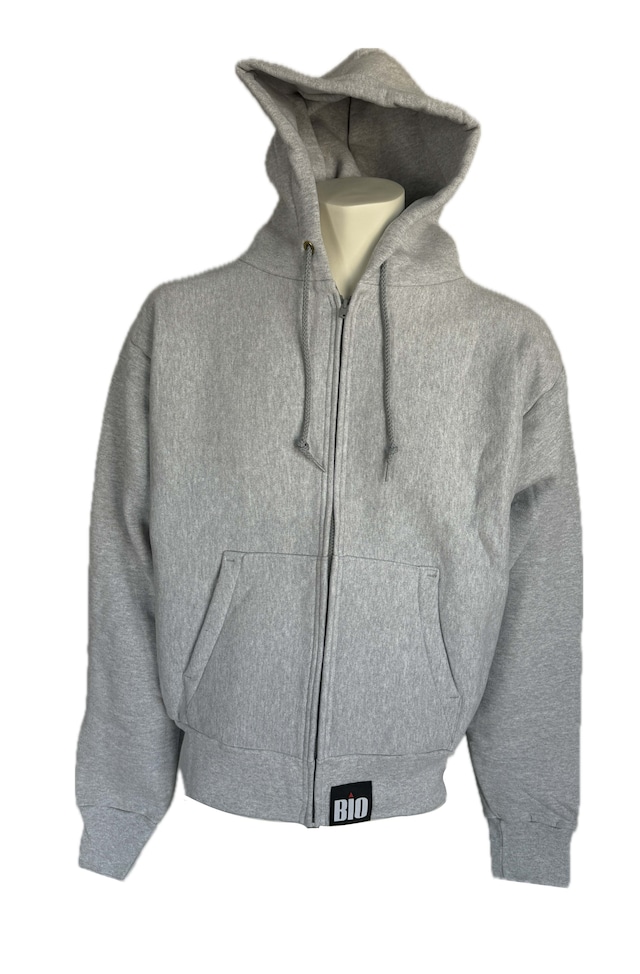 12oz Full Zip Hoodie(GY)【BIO-F231】