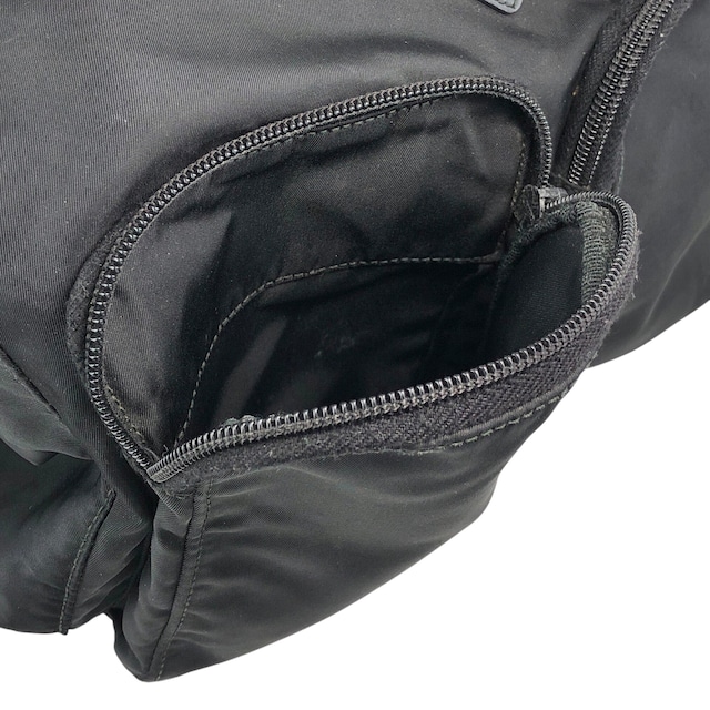 PRADA プラダ ショルダーバッグ ブラック トライアングルロゴ ナイロン ダブルポケット vintage ヴィンテージ オールド se4edp