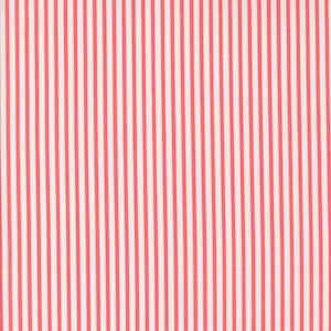 限定数2！55 X45cmカット販売  USAコットン サマータイム　シンプルストライプ/ダークピンク