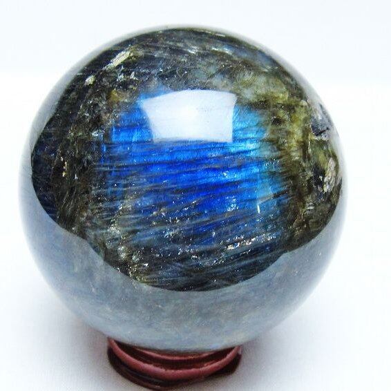 ラブラドライト 丸玉 75mm スフィア 一点物 151-9171