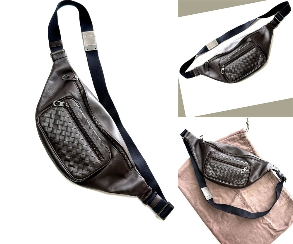 BOTTEGA VENETA ボッテガヴェネタ イントレチャートレザー クロス