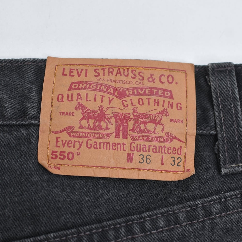 90s USA製 Levi's リーバイス 550 リラックスフィット 後染めブラック