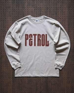 "petrol" long sleeve tee in stone（受注生産）