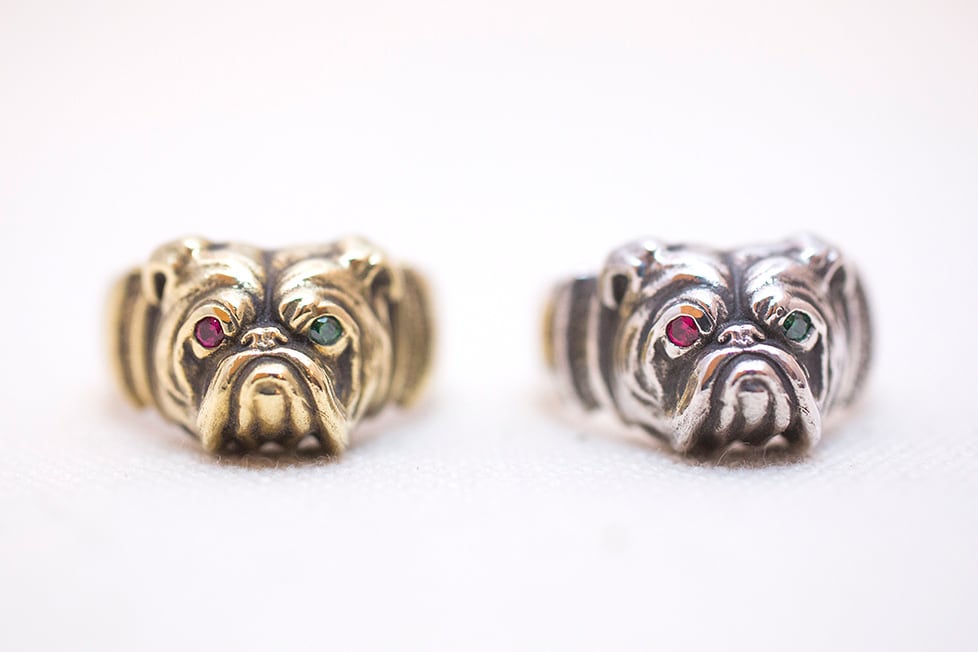 BULL DOG RING SILVER | Peanuts&Co