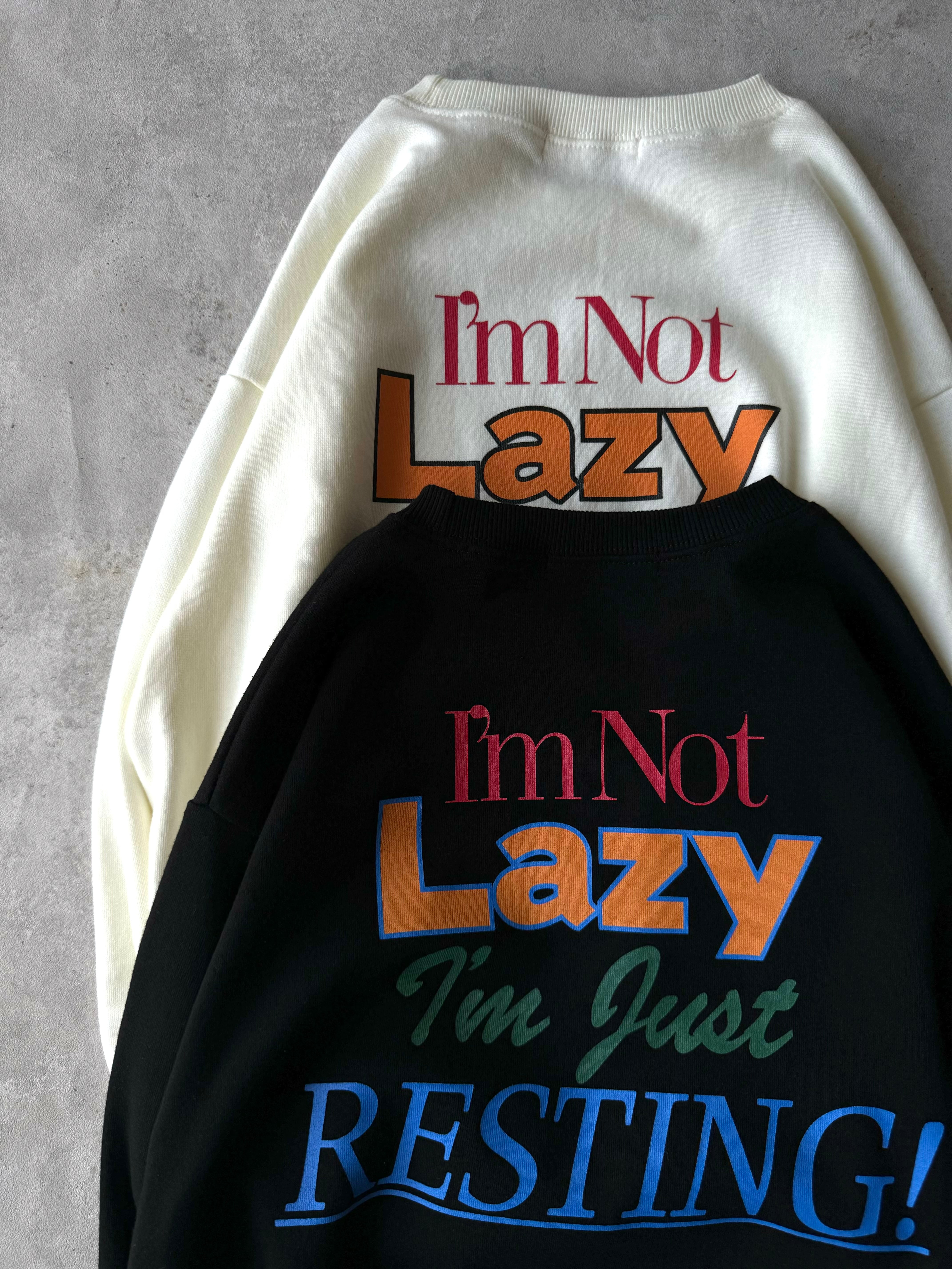 I'm Not Lazy right mtm(150〜160cm)3799