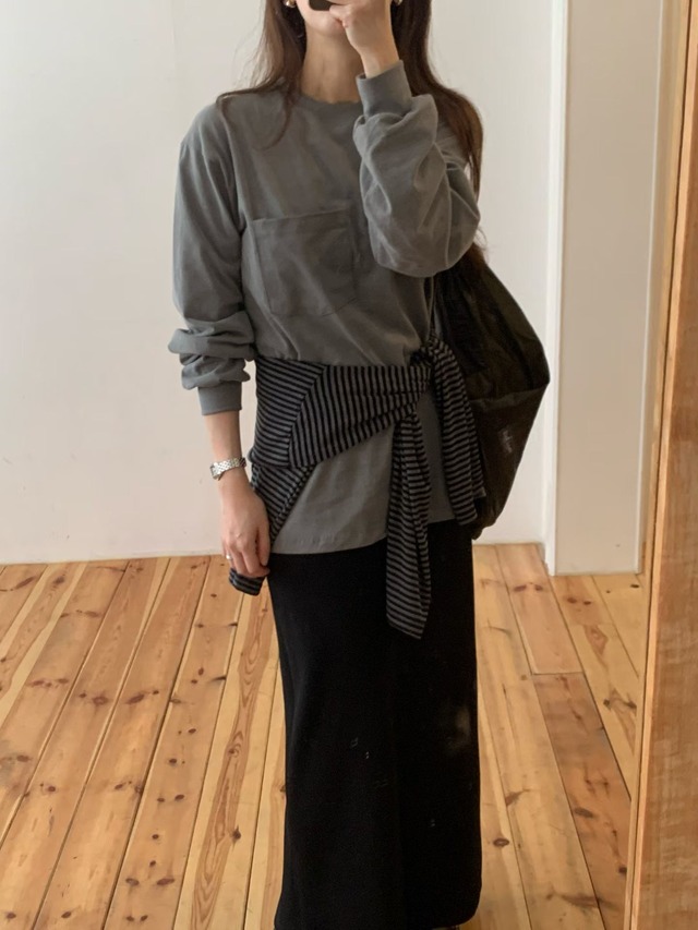 (予約) fl lanel / Boy stripe tee 2color