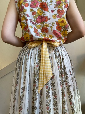 50's vintage gingham check  mini apron