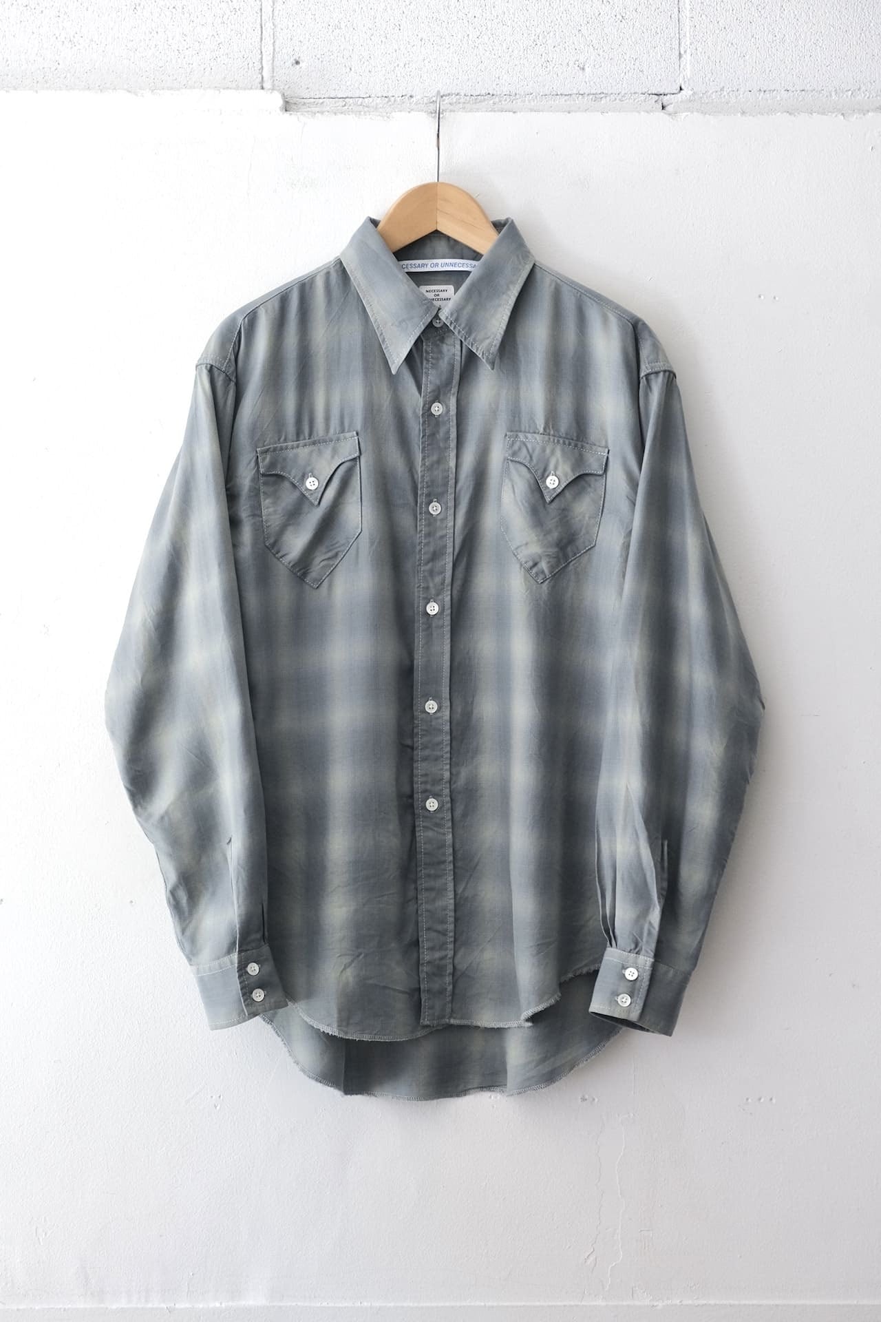 N.O.UN WESTERN SHIRT Sage Check