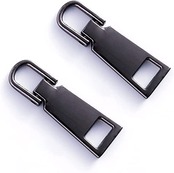 2個入り ファスナー 交換用 ジャンパー プルタブ ファスナー 引き手 修理用 カバン 財布 衣類 靴 裁縫材料 手作り 金属製 簡単ジッパー修理