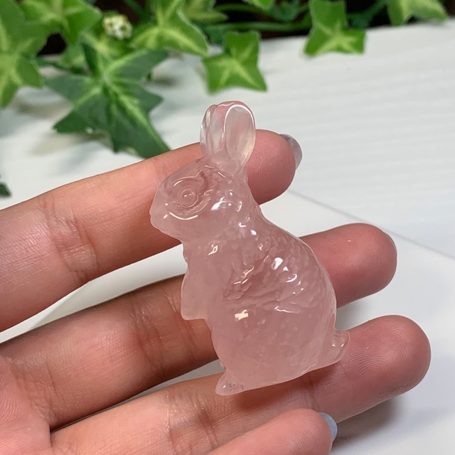 13.可愛いうさぎさん・ローズクォーツ
