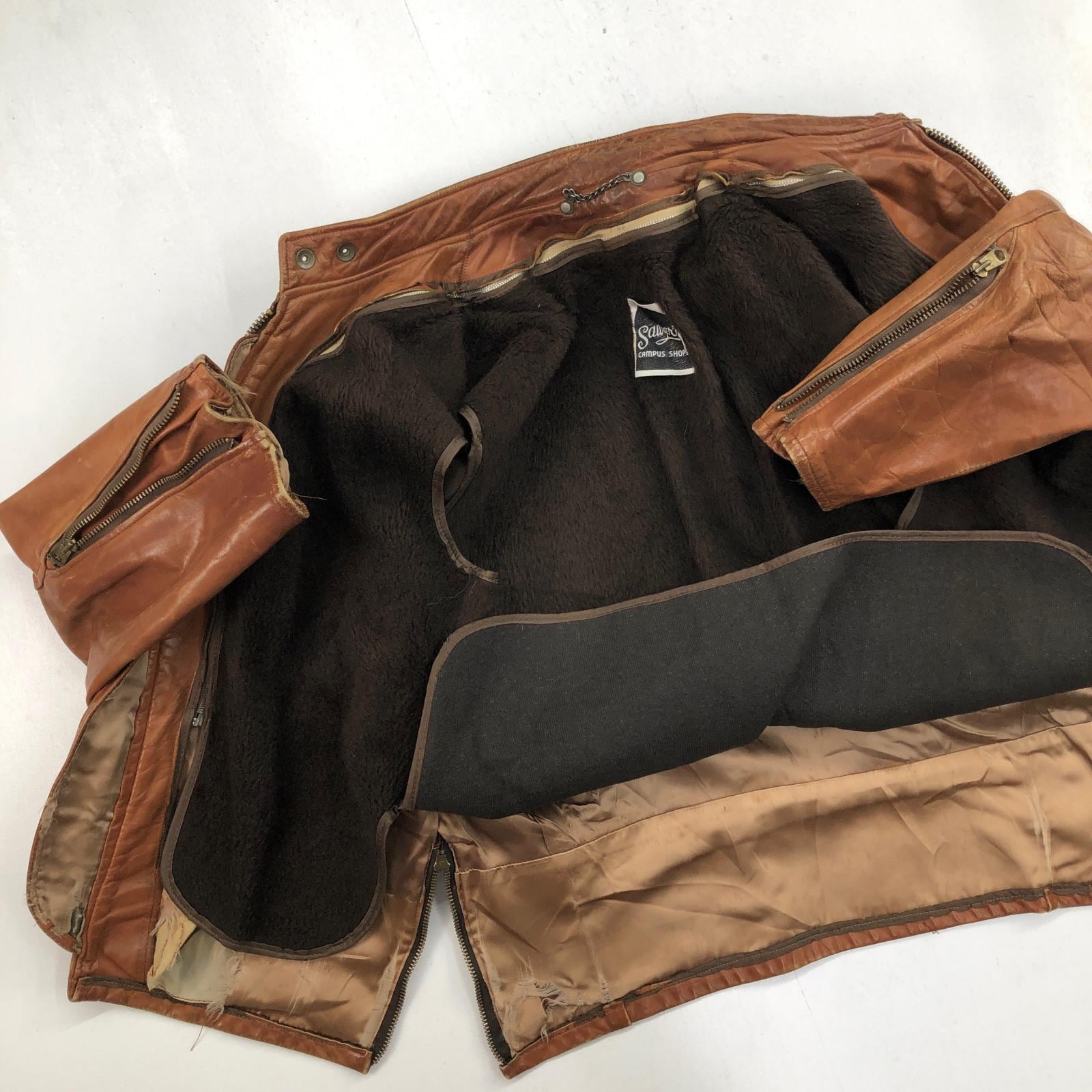 SAWYER'S CAMPUS SHOPS 70年代あたり THIS GENUINE LEATHER GARMENT