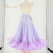 社交ダンス 衣装 スカート ペチコート パープル系 チャコット Chacott 紫 日本製 インナー パニエ シンプル ボリューム 2枚重ね フリル 練習 レッスン ステージ イベント パーティー かわいい 淡い