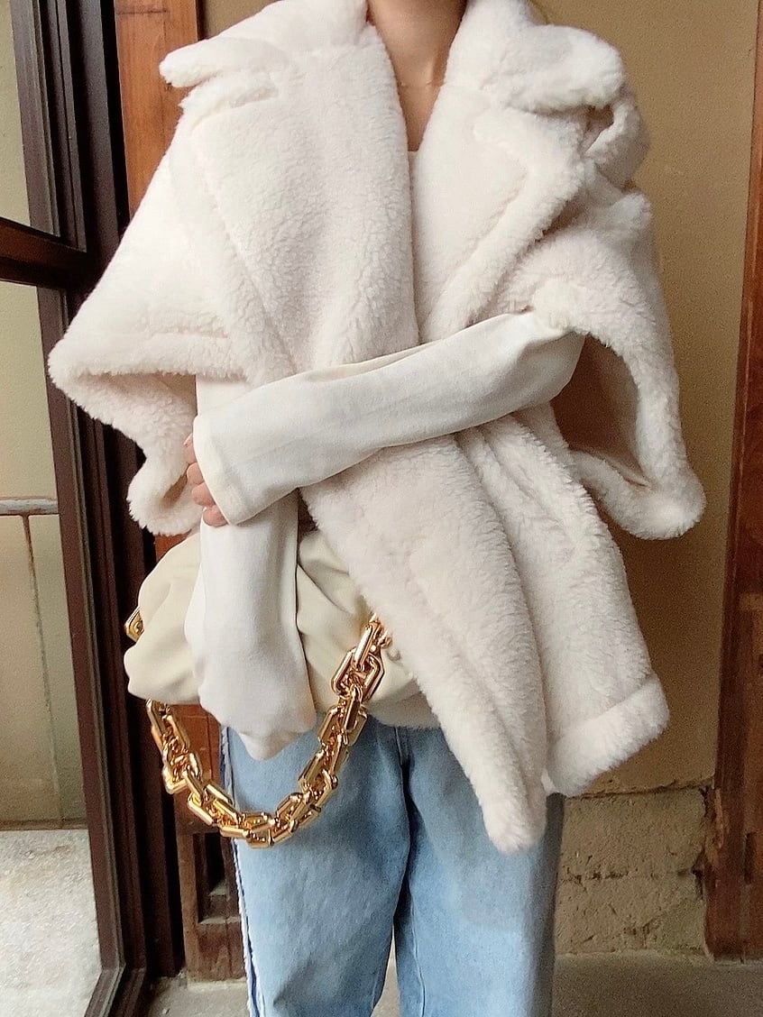 Teddy coat / white (1月中旬〜下旬頃発送予定)