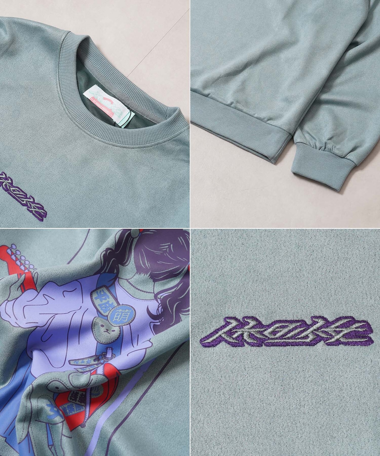 ◆カットスエード ガールイラスト スウェット◆sb-s1450525n