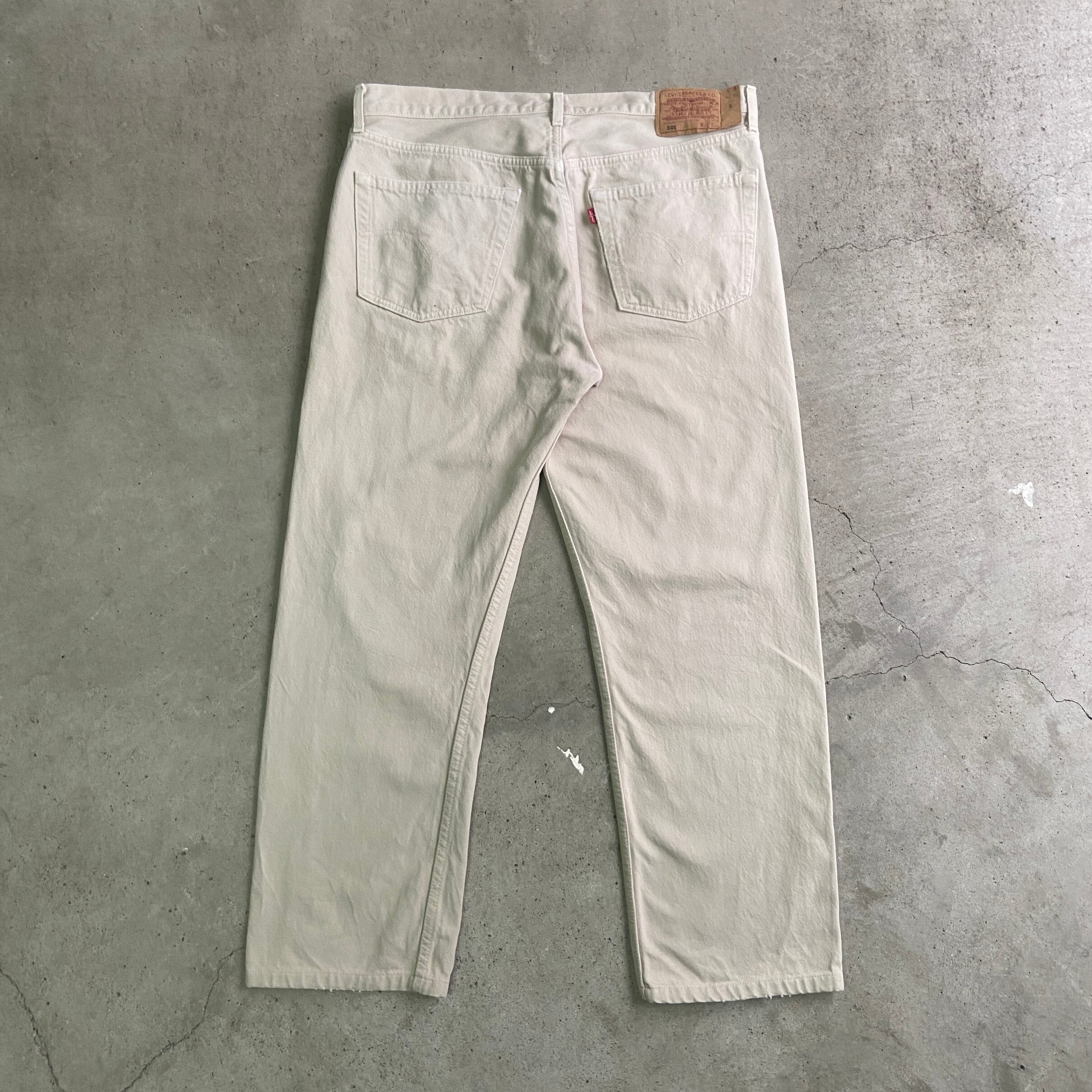 レアカラー Levi's501 ベージュ USA製 90s 80s ヴィンテージ USA製 90s Levi's 501 Over Dyed Denim Pants ベージュ W31×L30