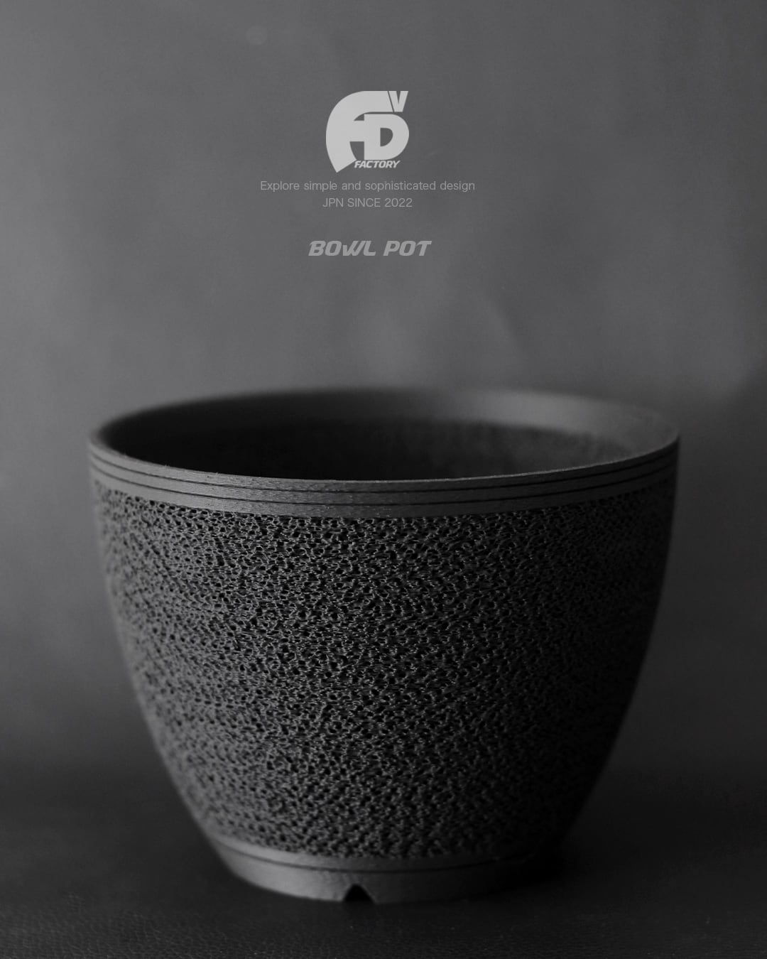 3Dプリント鉢 3Dプリンター鉢 作家鉢 植木鉢 Green5【Green5ブラック81