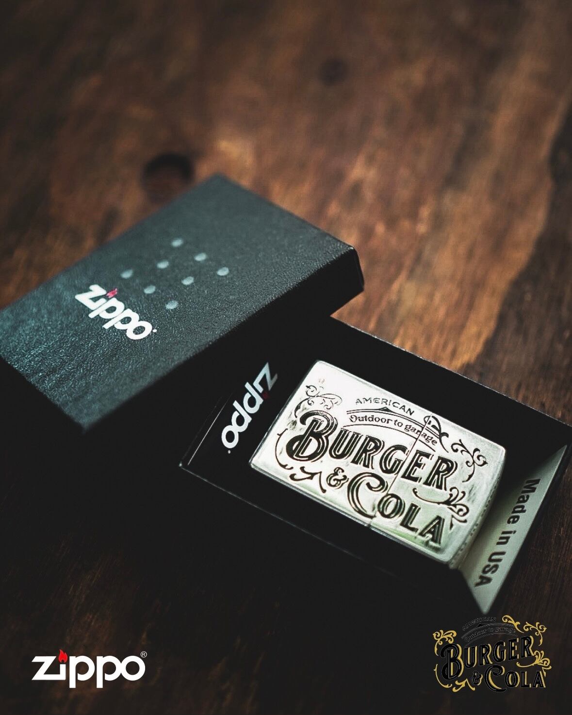 WANTKEY CAMP LOGO L/S Tee BLACK | AMERICAN BURGER & COLA