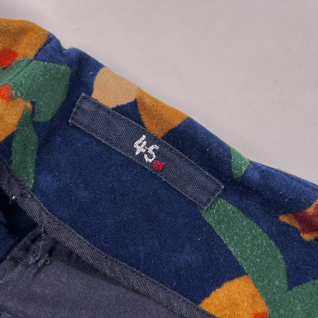 45R 45rpm フォーティファイブアール 花柄 ベロア風 パンツ 2 /ネイビー系 レディース