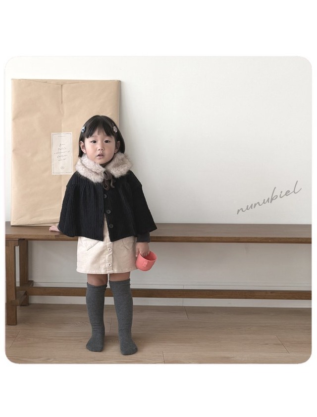 【 即納／kids 】2025  AW  冬新作　 nunubiel  ヌヌビエル heart skirt