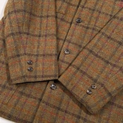 Papas パパス Harris Tweed ハリスツイード チェック ツイードウール ハンティング ジャケット コート サイズ M