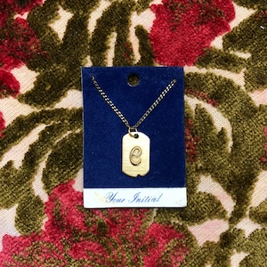 VINTAGE initial necklace -deadstock-