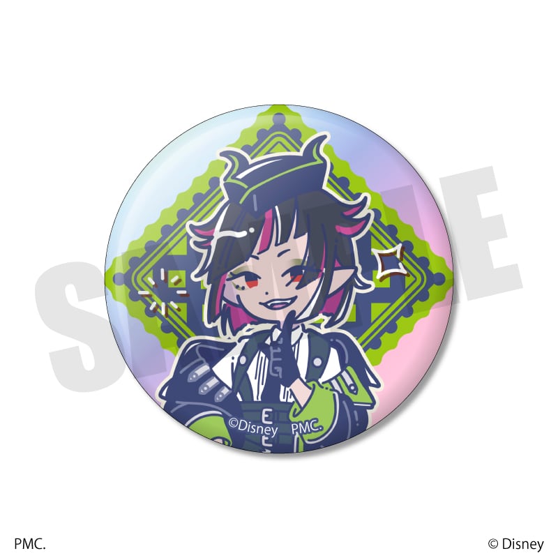 ツイステ マレウス 缶バッジ オーロラ缶バッジ ツイステ マレウス オーロラ箔缶バッジ プラチナ プレミアムバースデー