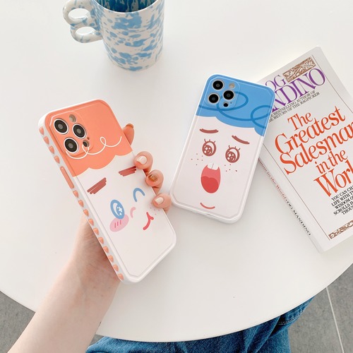 アイフォンケース 可愛い表情 親友・ペアとお揃いスマホケース☆