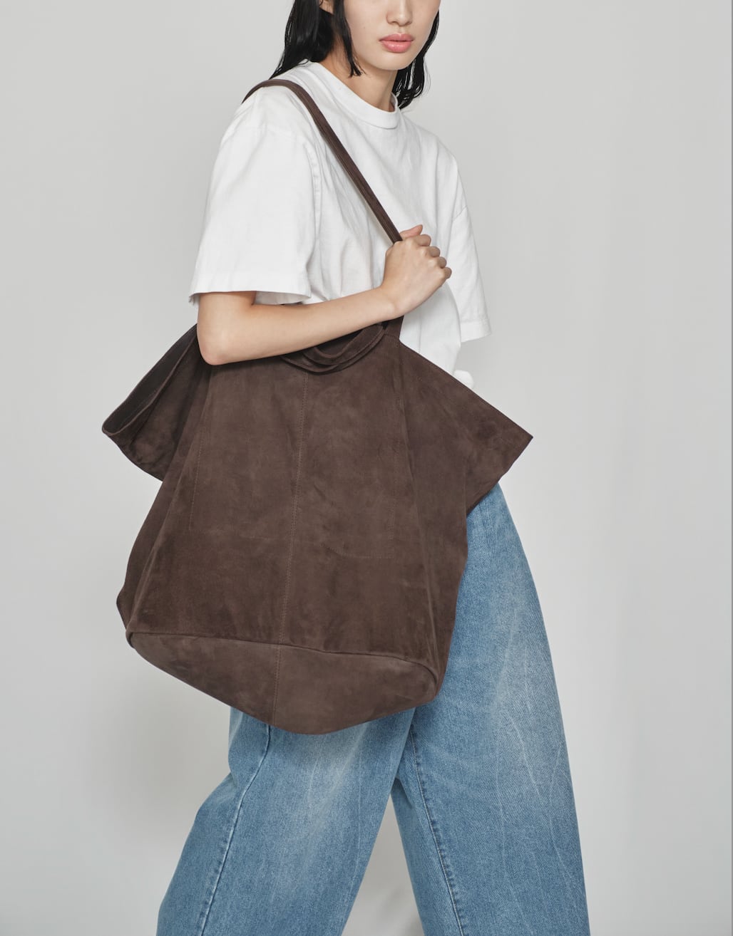 DOUBLE TOTE ( XXL Size )SUEDE DARK CHOCO | Morphee(モルフェ) DOUBLE TOTE ( XXL Size )SUEDE DARK CHOCO | Morphee(モルフェ)