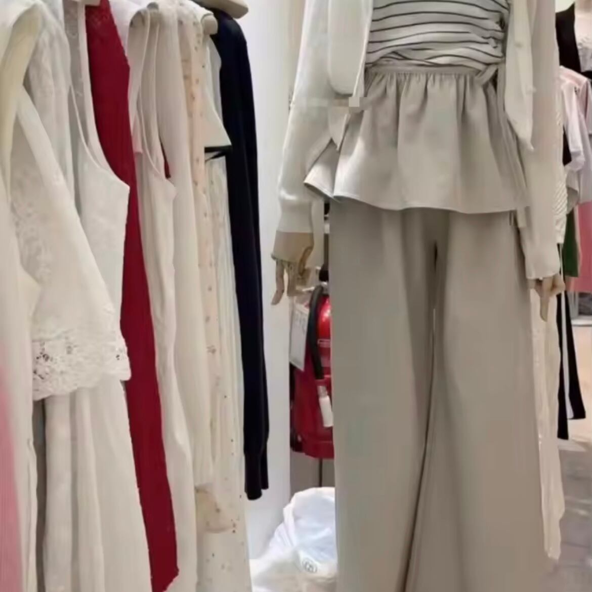 layered casual wide pants