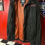 Harley-Davidson ナイロンジャケット マウンテンパーカー 黒 ドローコード ダブルジップ