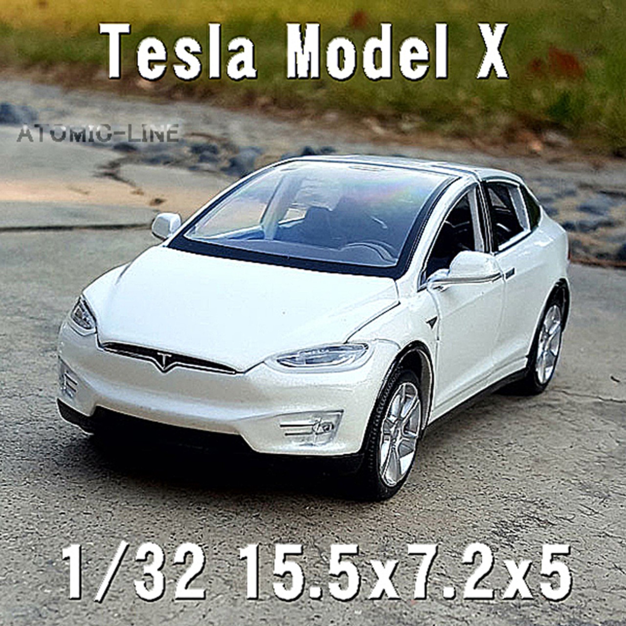 テスラ MODEL X 1/32 ミニカー 全4色 ライト点灯 エンジンサウンド 合金モデル 模型