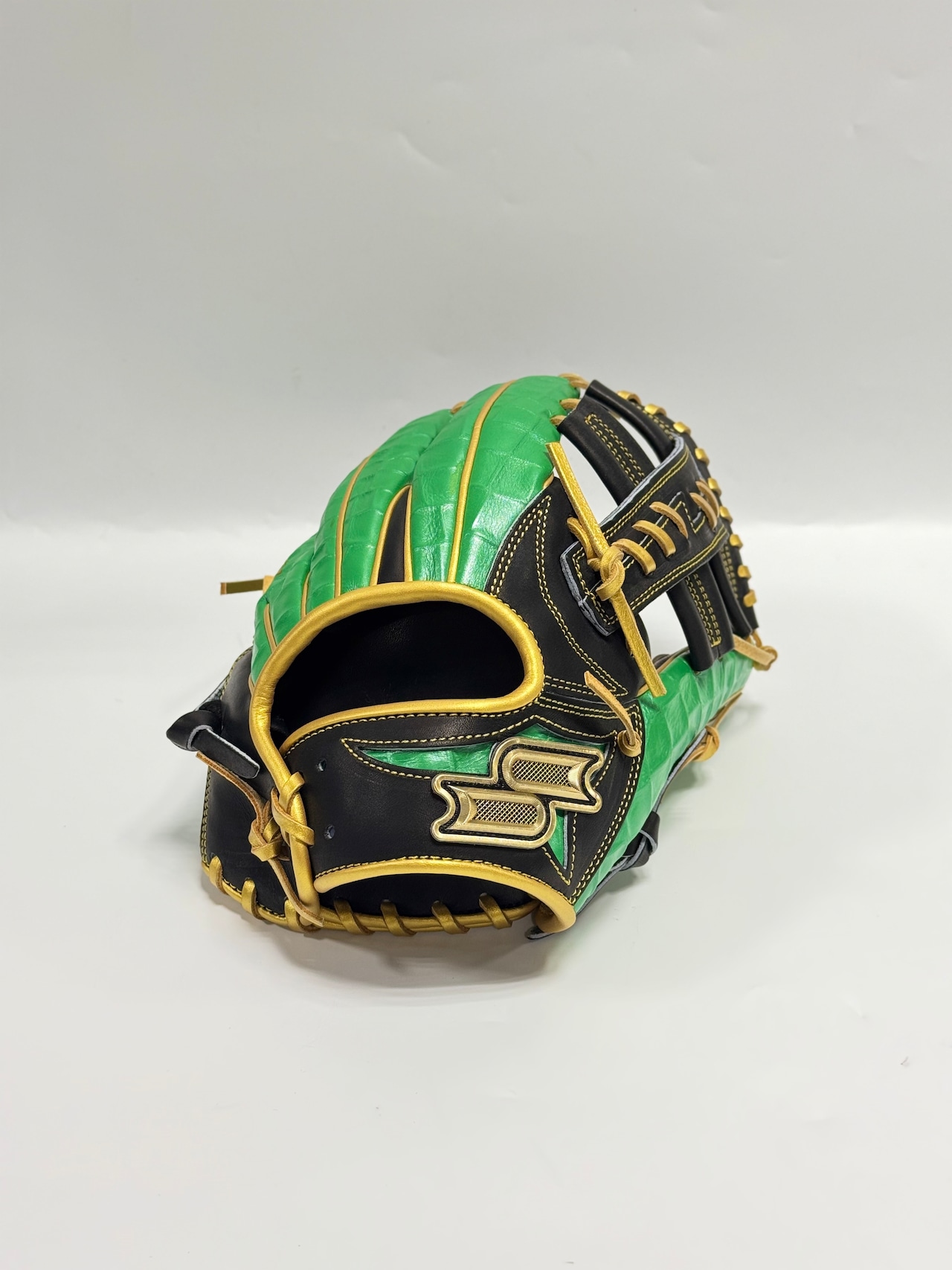 SSKーエスエスケイ 限定軟式モデル 矢野雅哉・田中幹也選手モデル 右投げ用 716型 ブラック×グリーン/ゴールド・画像2