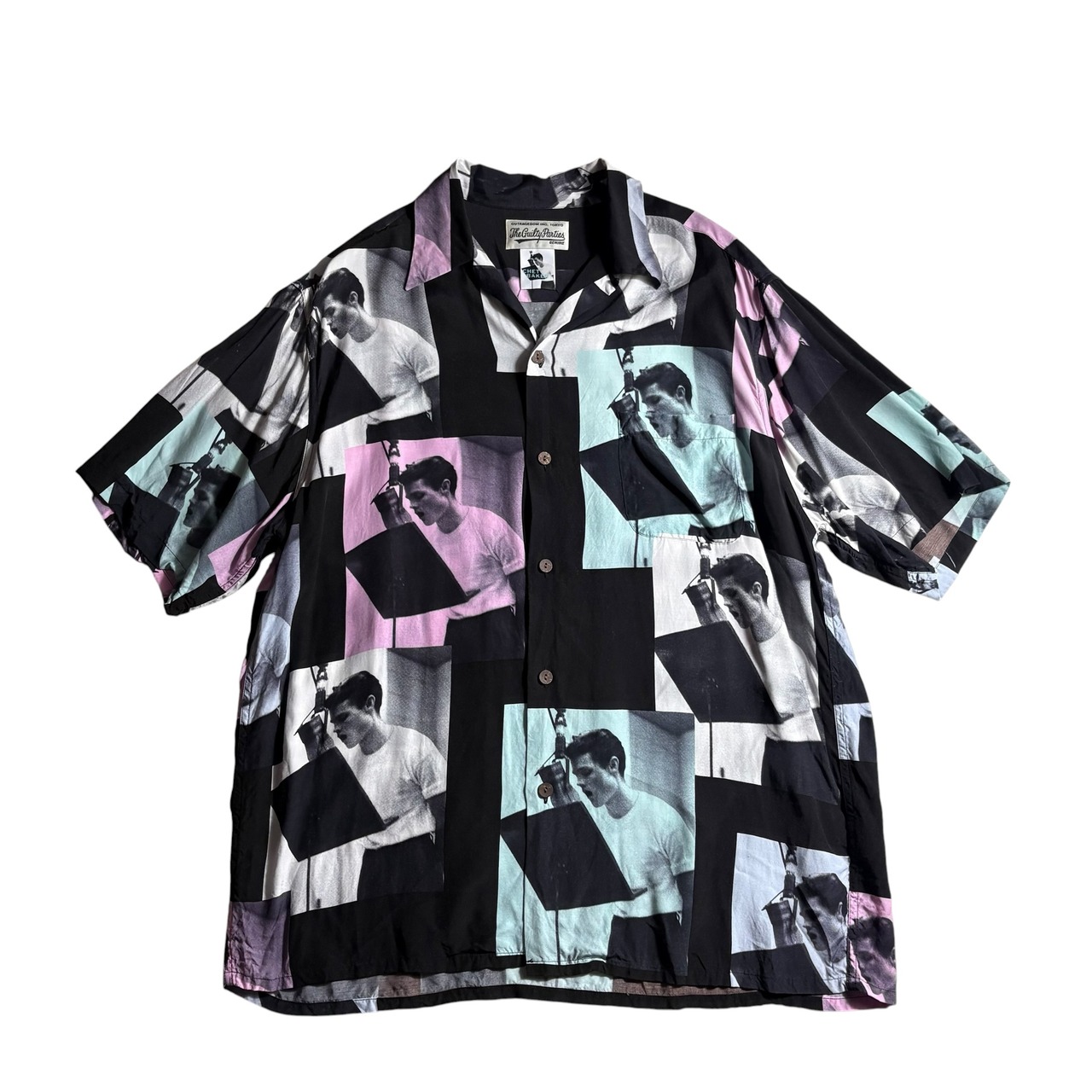 WACKO MARIA × CHET BAKER open collar rayon hawaiian shirt
