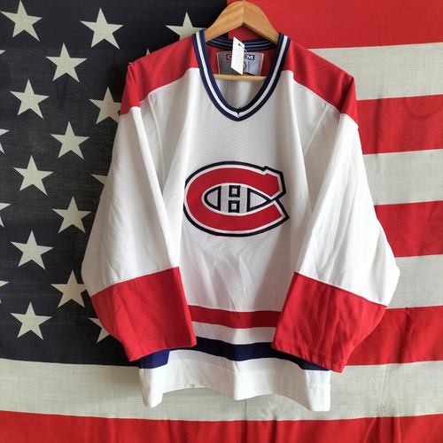 Used ゲームシャツ/カナダ製　NHL MASKA 半袖　ホッケーシャツ　メンズ　USA古着　ストリート