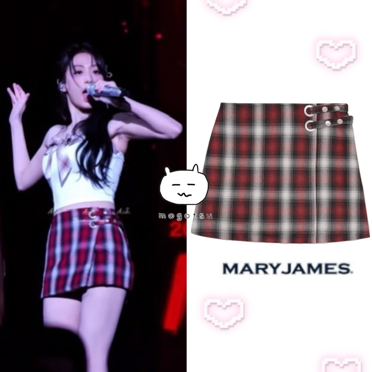 BABYMONSTERアヒョン着用幻のロンＴ　サイズＳ ほぼ未使用品 ☆BABYMONSTER アヒョン 着用！！【MARYJAMES】(W) Lune Skirt