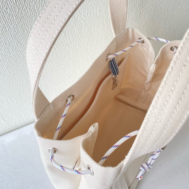 【全9色】巾着トートバッグ／倉敷帆布 8号帆布【受注制作】