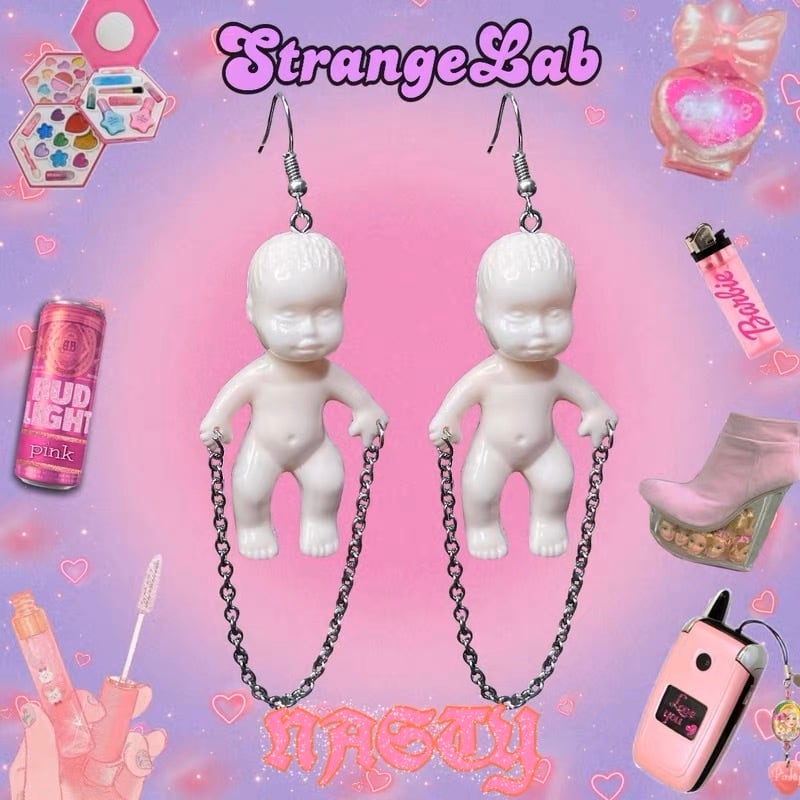 ふわりん専用♡幽霊デザインのピアス コミカルな表情 ふわりん専用