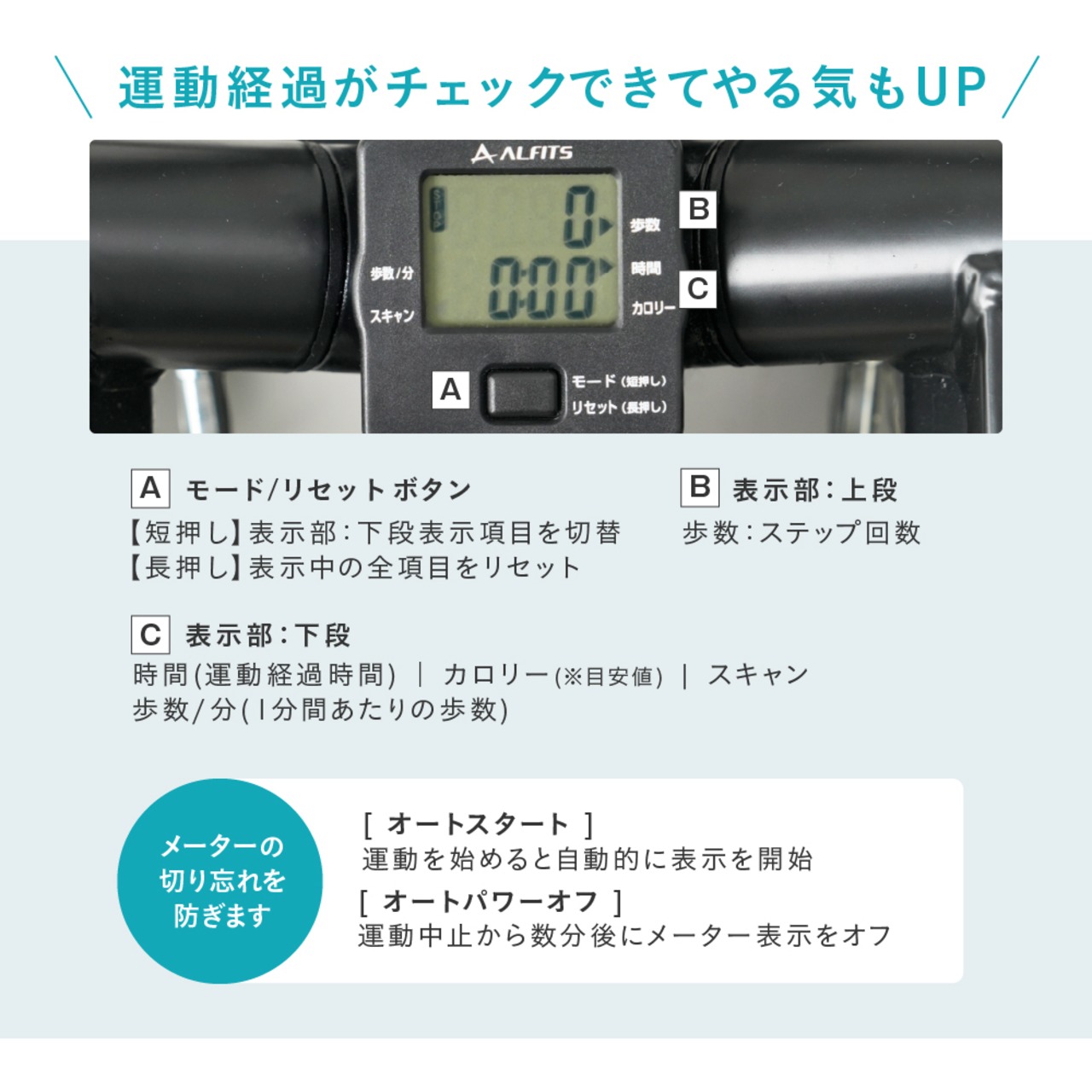 ハンドル付きステッパー4127 FA4127