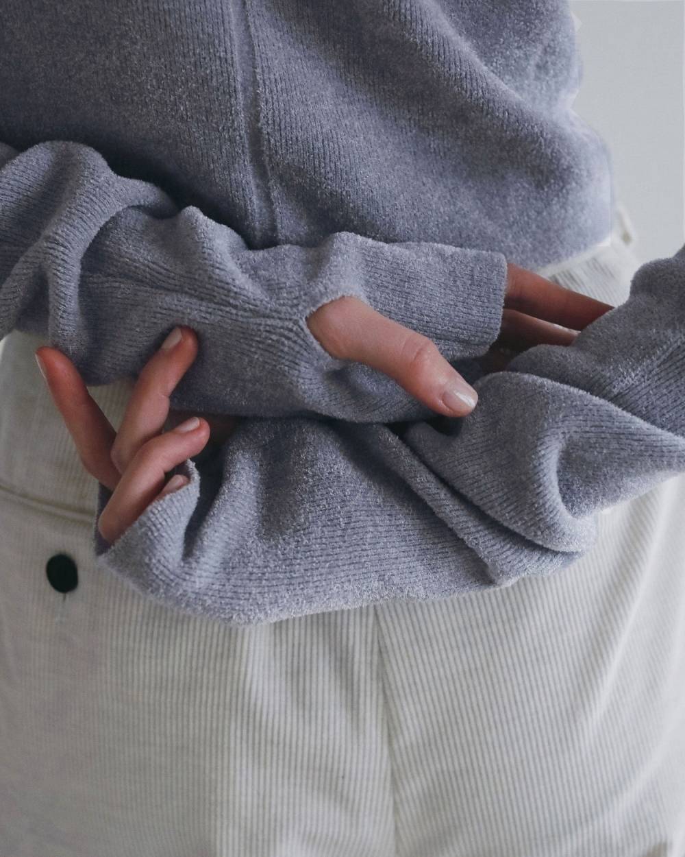 anuke(アンヌーク) Crewneck Velour Knit | サウスオレンジ｜メンズ