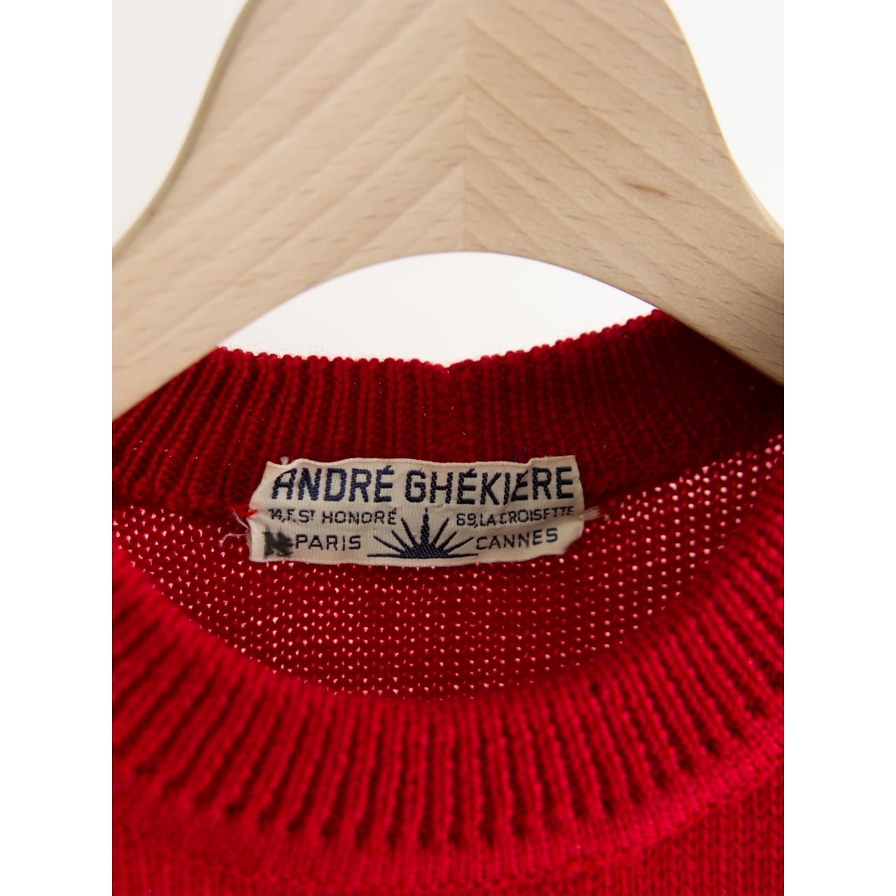 【ANDRE GHEKIERE】Wool Crew Neck Sweater(アンドレゲキエール クルーネックウールセーター ニットプルオーバー)