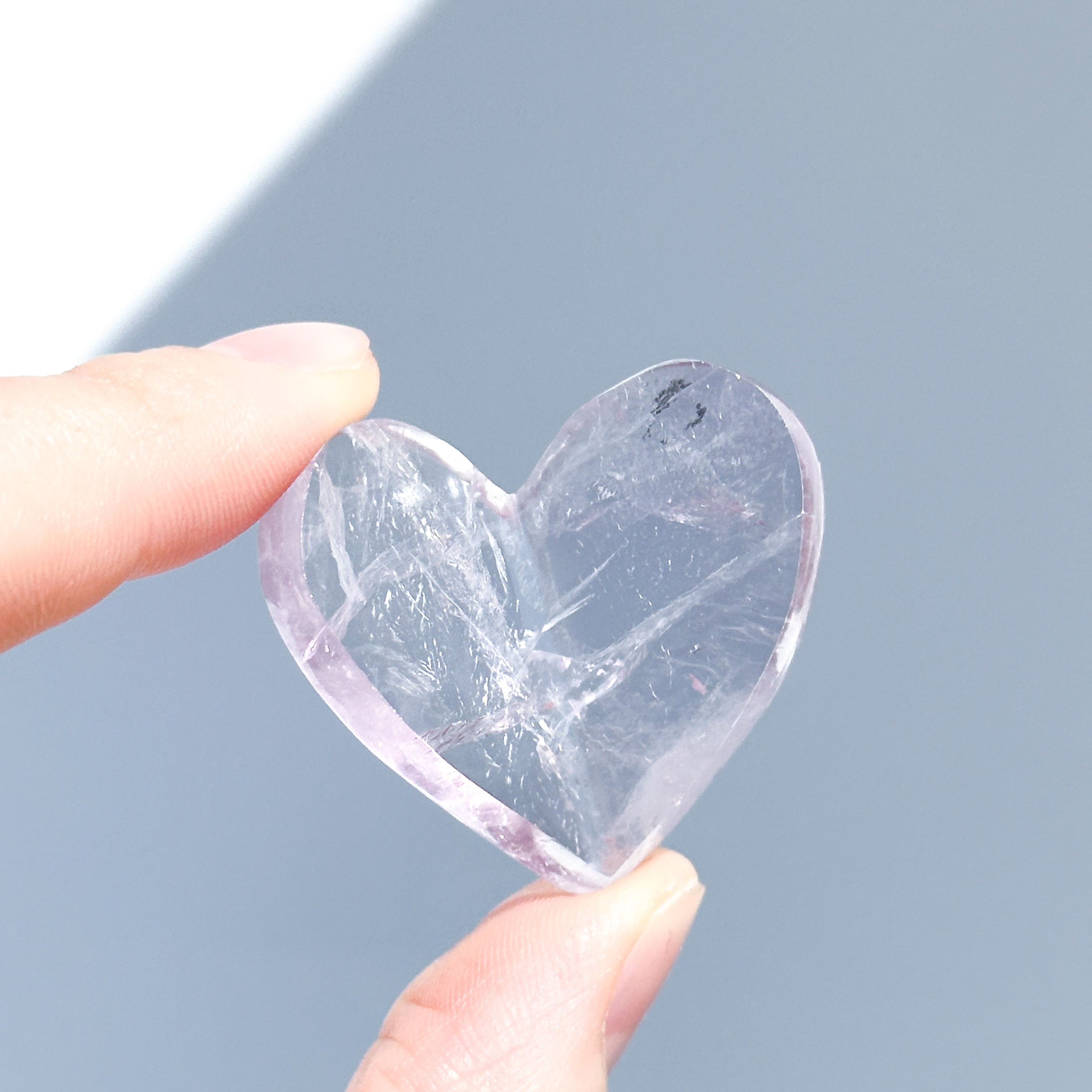 アメジスト3Dハート 05♡Amethyst heart ♡天然石・鉱物・パワーストーン・インテリア
